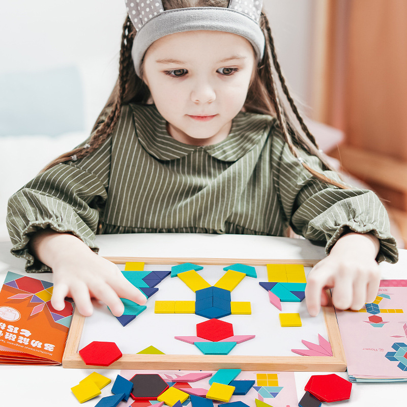Tangram magnético multifuncional creativo de madera para niños