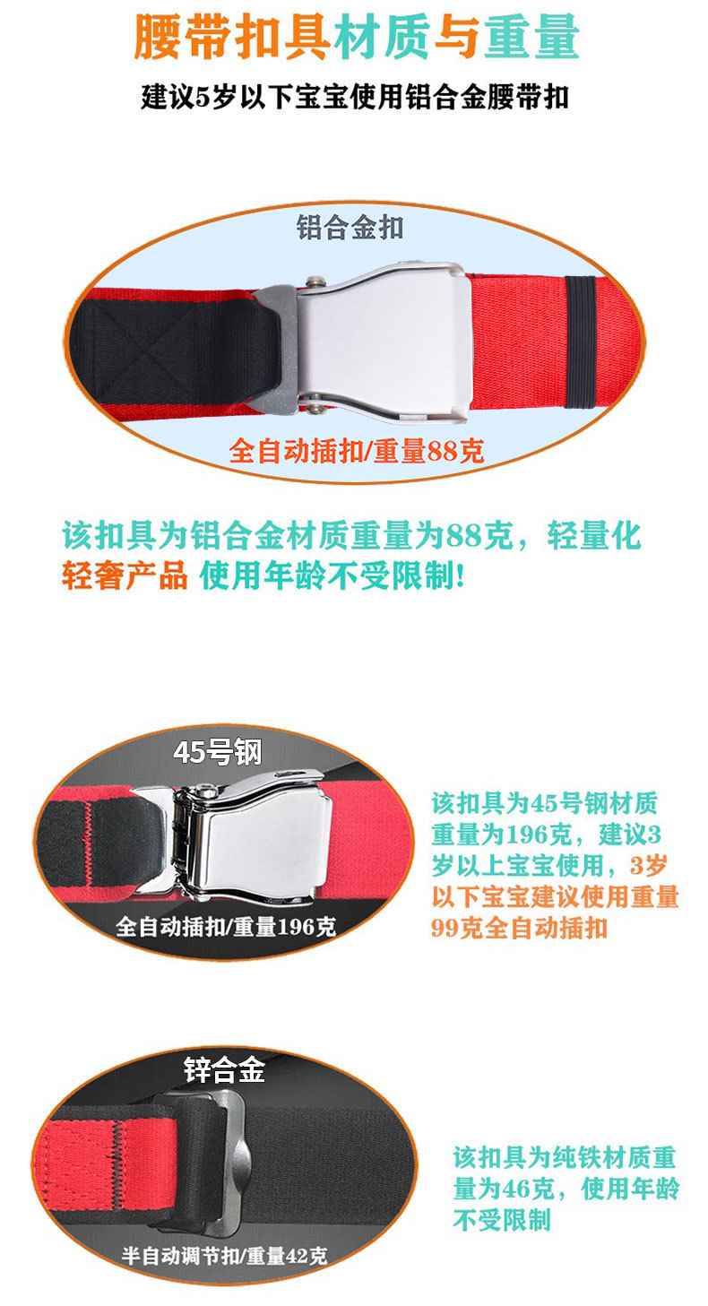 Portable Baby Carrier Safety Belt for Cars and Buses, Child Anti-Fall and Anti-Mischief Car-Mounted Baby Restraint Strap