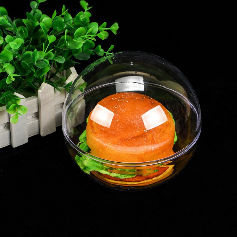 Flat Acrylic Ball Christmas Decoration Opening and Closing Ball Cake Mousse Ball Cross-Border Christmas Gift Hollow Ball Decoration