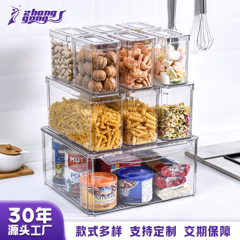 Изготовленный на заказ ПЭТ кухонный холодильник ящик для хранения костюм Горячая Распродажа фруктов и овощей ящик для хранения закусок ящик для хранения