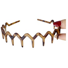 磨砂彩色梳齿发箍塑料长齿环保喷漆.波浪带齿头箍配件diy 批发小M