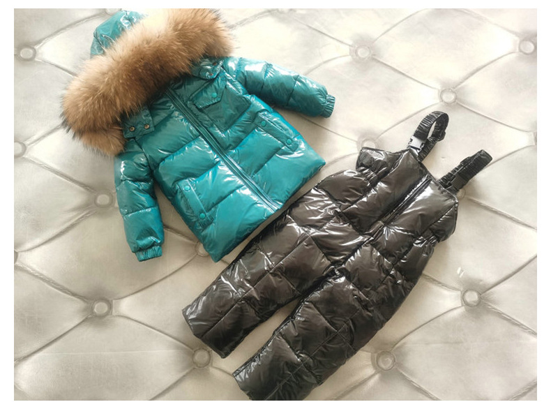 Roupas infantis jaqueta infantil de plumas, mesmo estilo para meninos e meninas, capuz grosso, médio e grande jaqueta infantil estilosa de plumas_voghion.com