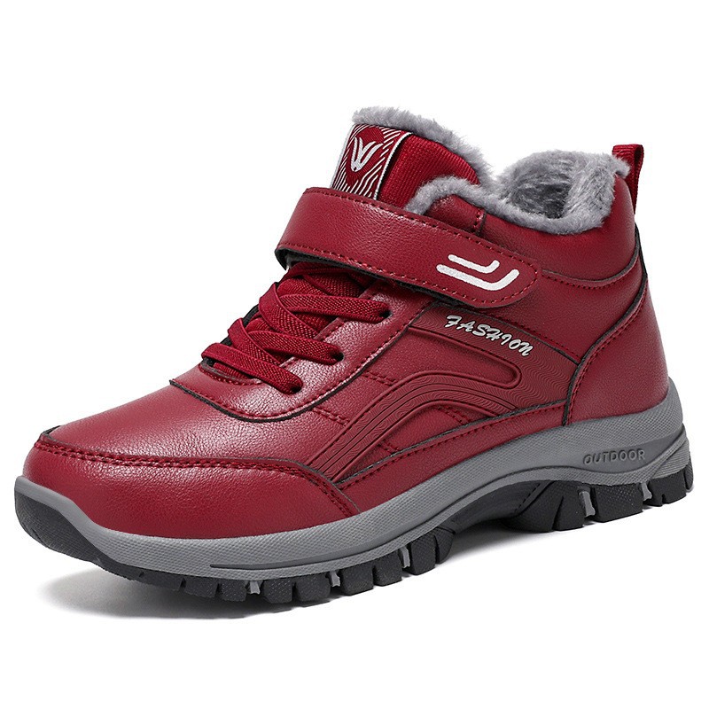 Botas de nieve de invierno zapatos de pareja zapatos de algodón de comercio exterior transfronterizo zapatos gruesos forrados de lana altos zapatos cálidos para caminar al aire libre