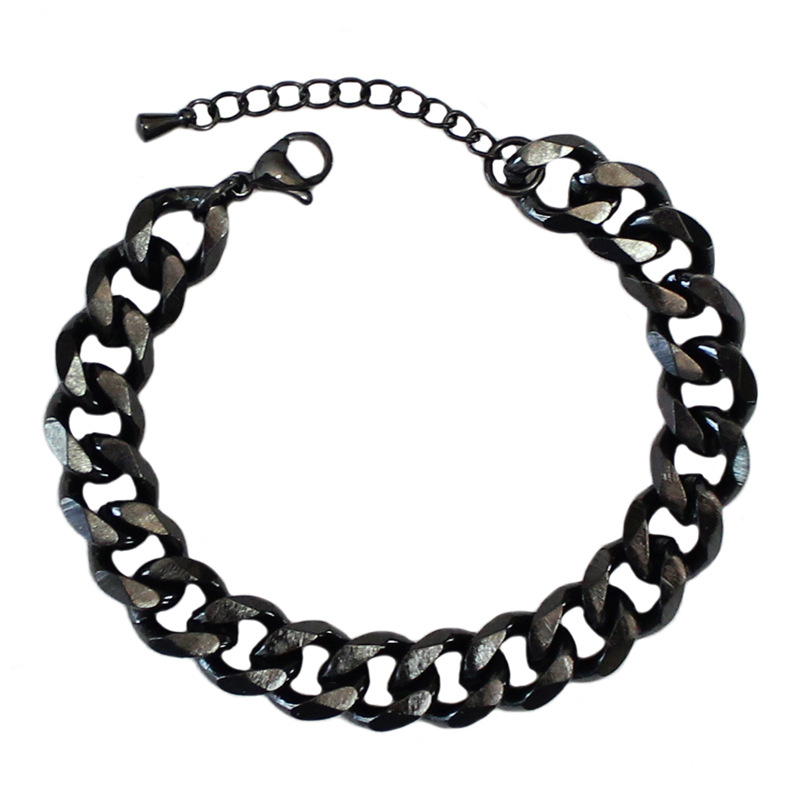 Solid Color Pattern Unisex Gender Hip-hop Solid Color Stainless Steel Plating Gold Plated Unisex Bracelets