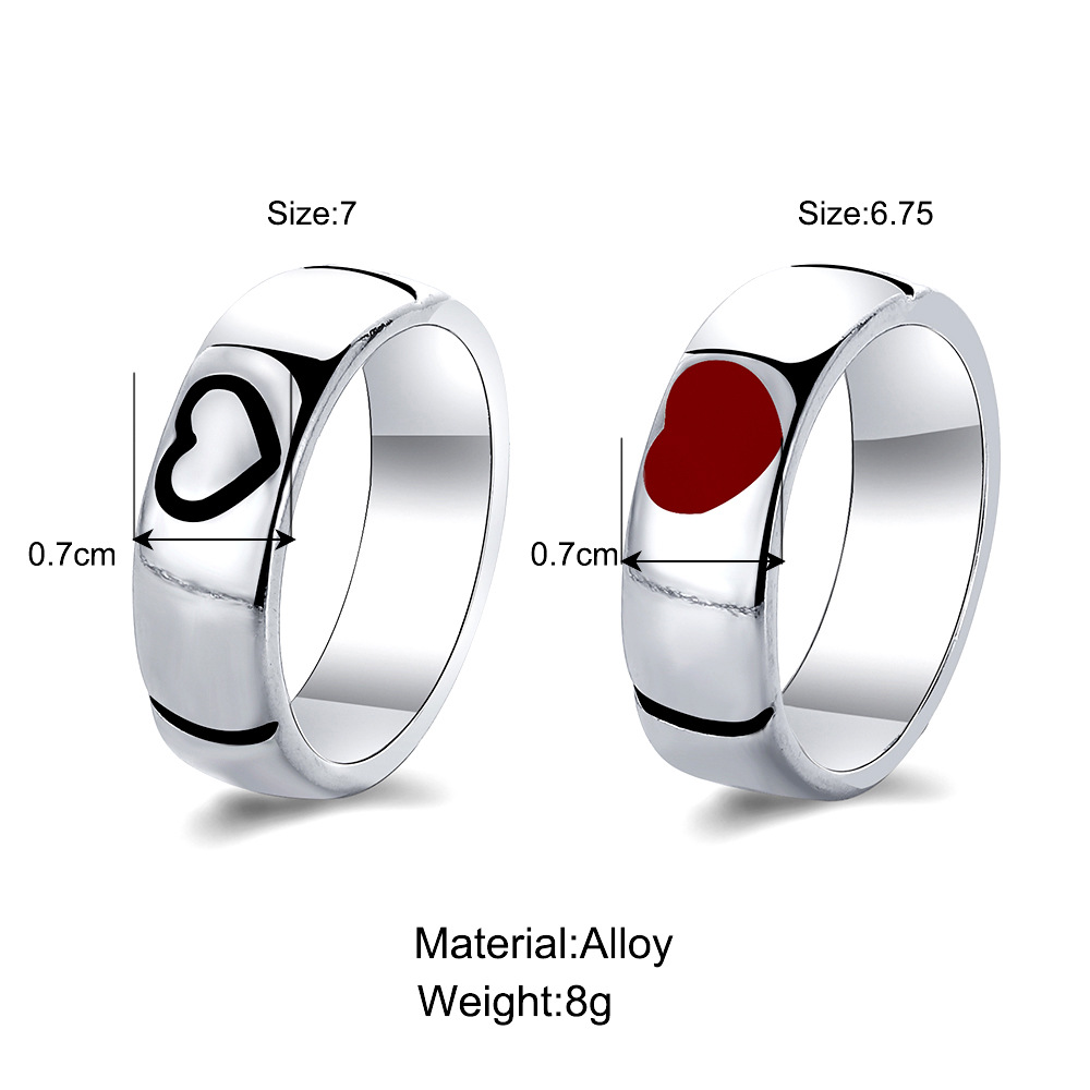 Valentineu0027s Day gift simple couple ring men and women pair ring combination