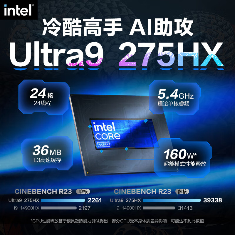 E-Sports Gaming Laptop Ultra9-275Hx 32g 1t Rtx5080 Black 16inch Oled Screen