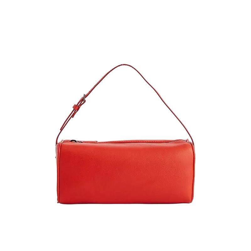 New Row Pencil Case Style Luxury Genuine Leather Women's Boston Bag Handbag Shoulder Crossbody Bag - Thumbnail 5