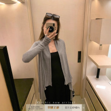 Xzichic RO风开衫2.0天丝羊毛下摆不规则披肩领针织衫女春夏防晒