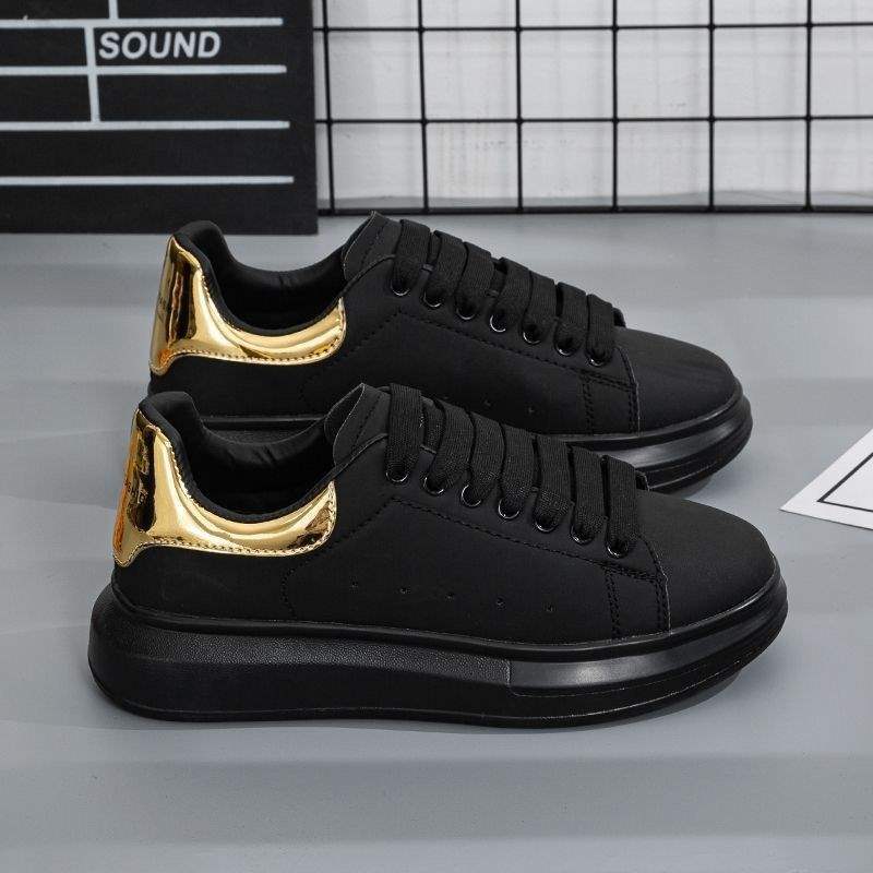 Aumentar la altura de los zapatos blancos de suela gruesa para hombres y mujeres 2026 nuevos zapatos de skate deportivos de cuero para estudiantes zapatos casuales simples parejas image 11