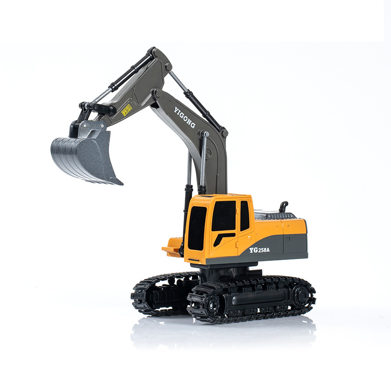 Yigong 2.4G Excavadora de control remoto Excavadora de aleación Modelo de coche de juguete para niños Vehículo de ingeniería Coche de control remoto Niño Mujer