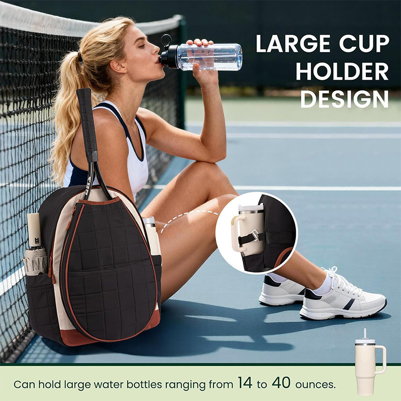 Nueva bolsa de tenis, mochila de tenis casual de mujer con soporte de tazas y zapatos, bolsas de raqueta de tenis, bolsas de pelota.