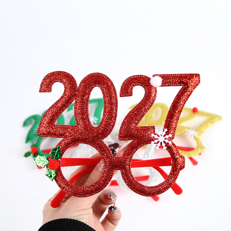 Merry Christmas Decorations 2027 Christmas Creative Party Dress up Glasses Santa Claus Glasses Decoration Merry Christmas Decorations 2027 Christmas Creative Party Dress up Glasses Santa Claus Glasses Decoration