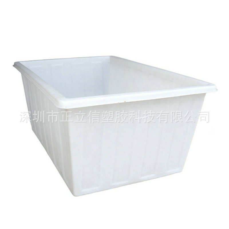 养花种菜胶盆加厚牛筋盆浅水箱白色长方形大小号养鱼养龟厂家直供