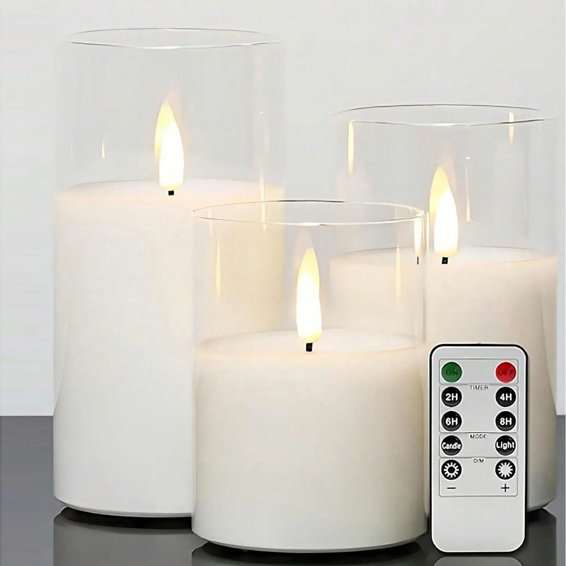 Lámpara de Vela Electrónica de Acrílico Sin Humo con Control Remoto para Propuesta de Matrimonio y Fiestas