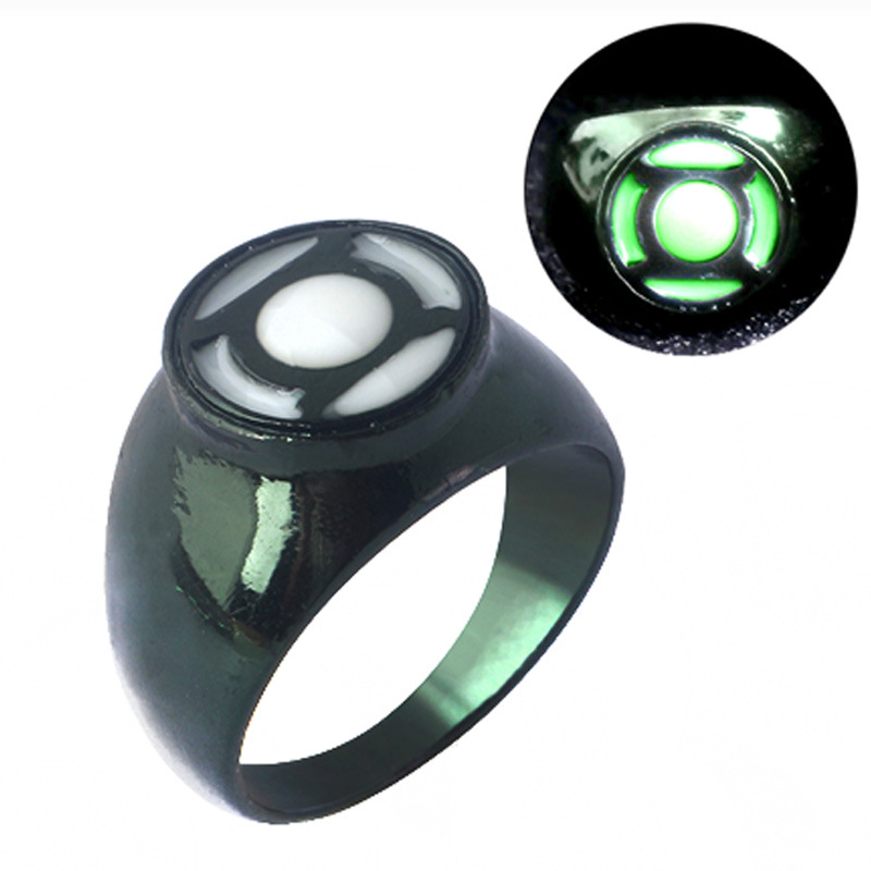 Comic Movie Peripherals Green Lantern Luminous Ring Domineering Men's Ring Magic Ring Gift