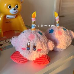 かわいい女の子カービィ漫画ぬいぐるみペンダントケーキの形の装飾品キャンドル装飾人形誕生日ギフト