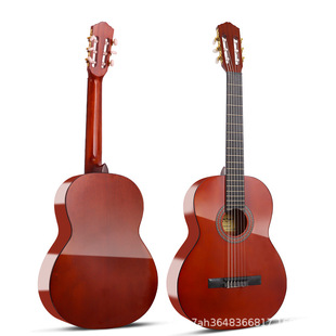 Mahogany Color Classical Guitar Spruce Mahogany Bright Beginner Guitar Factory Wholesale Classical Guitar Instrument