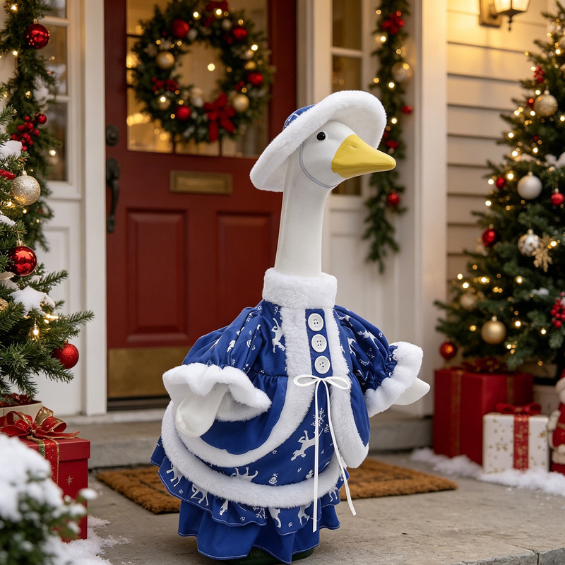 Cross-Border New Product Outdoor Courtyard 23inch Porch Goose Christmas Decorations Christmas Holiday Decoration Props Cross-Border New Product Outdoor Courtyard 23inch Porch Goose Christmas Decorations Christmas Holiday Decoration Props