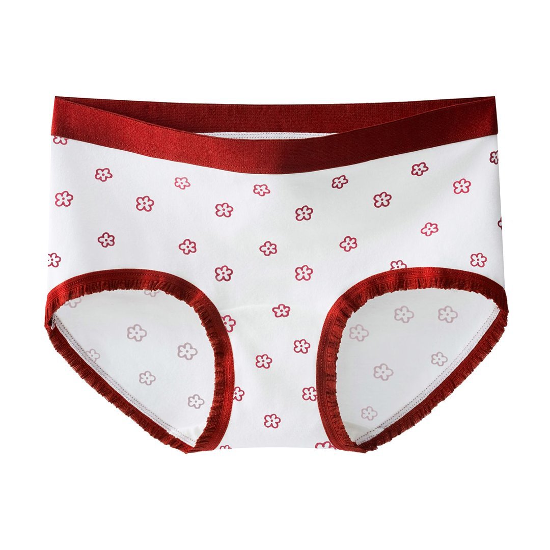 Nuevas calzoncillos de niñas, calzoncillos rojos de adolescentes, calzoncillos antibacterianos de algodón 10A, calzoncillos de estudiantes de edad media. image 9
