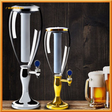 D发光酒具鸡尾酒分酒器 3L啤酒桶精酿酒提饮料鼎扎啤酒炮果汁桶。