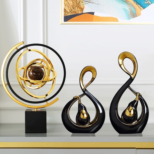 Nordic light luxury globe ornaments high-end luxury boss men's office desktop decoration ornaments home accessories