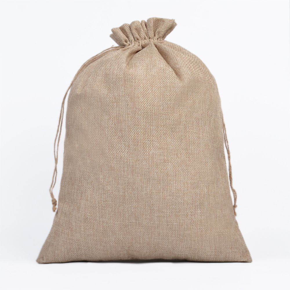Bolsa de lino con cordón peine café jabón joyería artesanal caja de regalo bolsa de lino de imitación caramelo de navidad bolsa de lino con cordón image 17