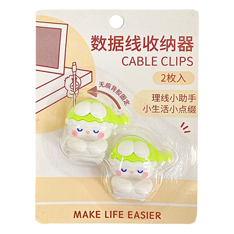 Lindo organizador de cable de datos nueva caricatura 2 auriculares cable de carga del teléfono móvil Cable de unión con organizador de cable