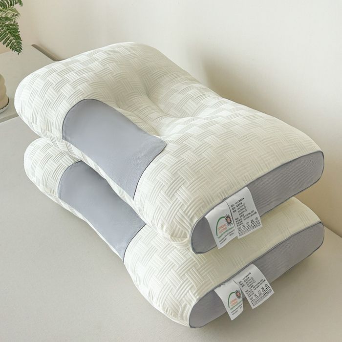 와플 마사지 베개 - 베이지 48x74cm 높이