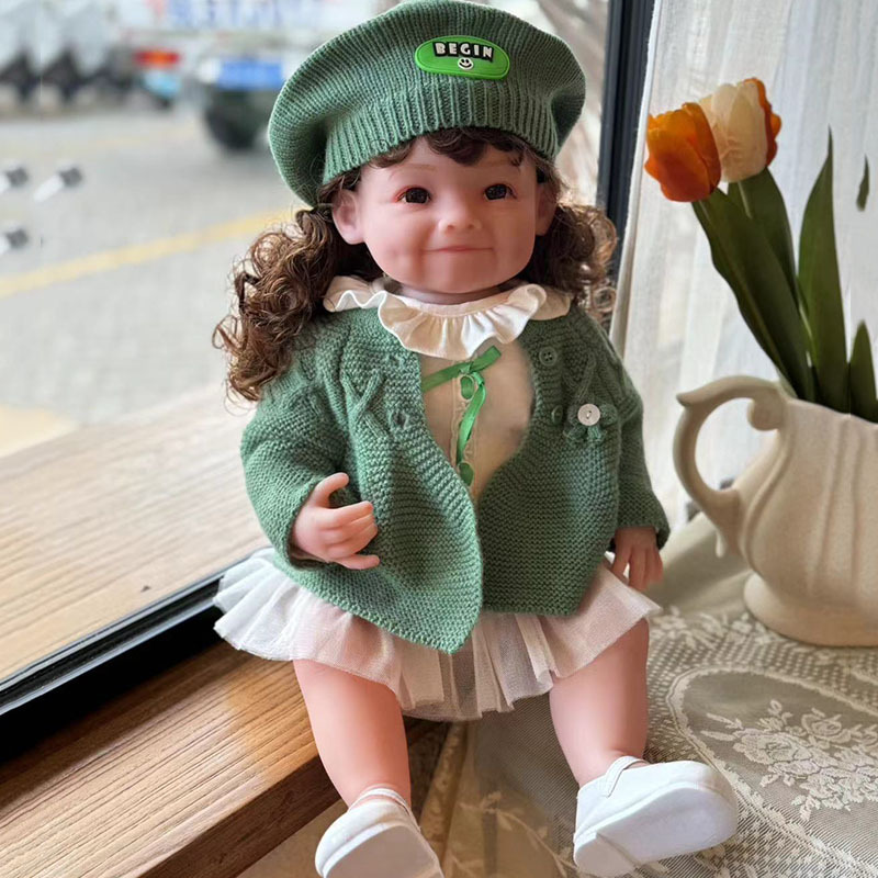 Cross-border new 55cm simulation baby rebirth doll full soft rubber doll toy large simulation doll wholesale