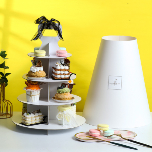 Afternoon tea portable dessert stand cake snack multi-layer tea break table French pastry dessert box display stand