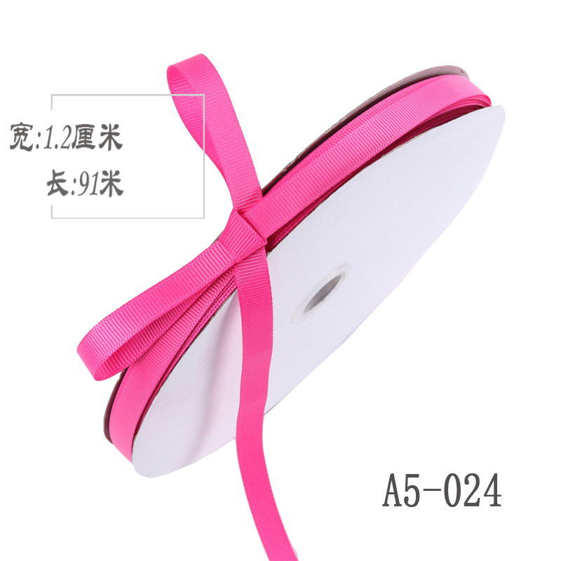 Engrosamiento 1,2 cm de alta densidad costilla cinta arco DIY cinta fruta caja de regalo embalaje cinta de color Ropa Accesorios