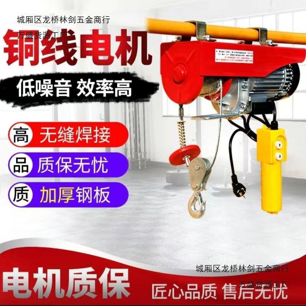 微型电动葫芦220V小吊机吊粮家用1吨提升机0.5吨遥控装修升降机