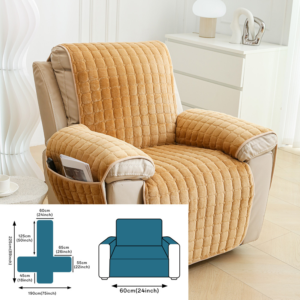 Winterplüschige, einfarbige Stuhlkissen und Sofabezüge, flauschiger Winter-Stuhlkissenbezug – weich und gemütlich, universell passend für Sofas, Sessel und Armlehnstühle_voghion.com