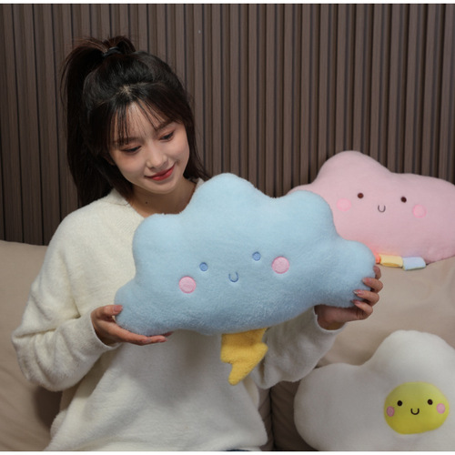 Cartoon style cloud creative special-shaped plush pillow living room sofa car travel dual-purpose seat waist cushion