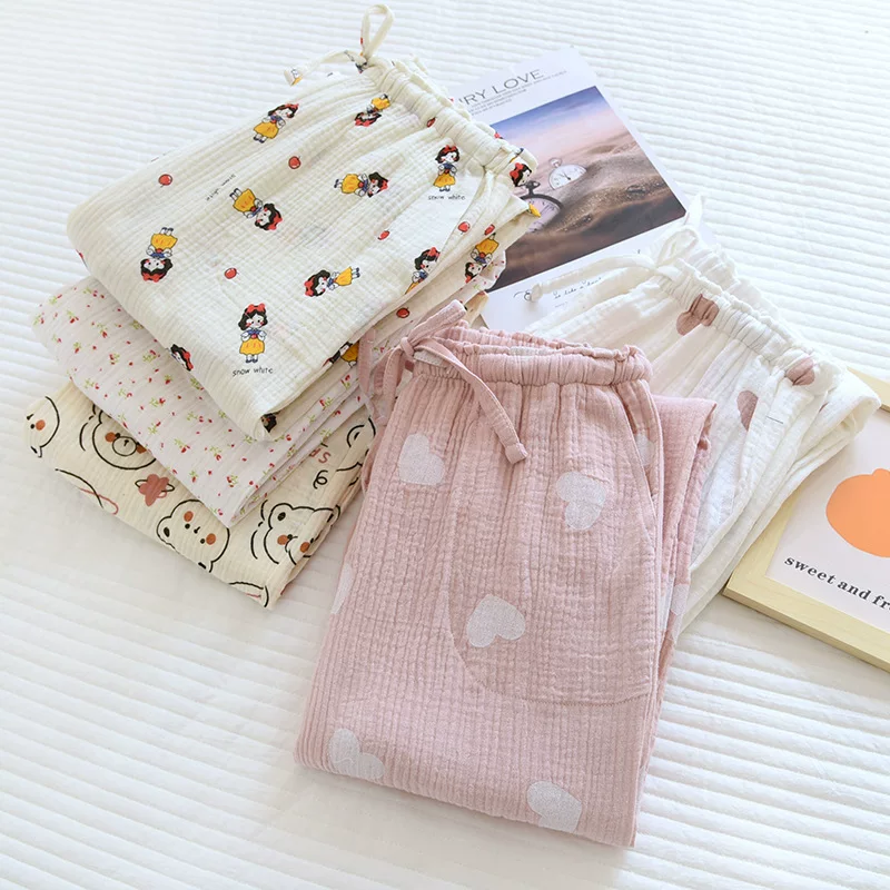 Spring summer thin gauze comfortable trousers for leisure, oversize