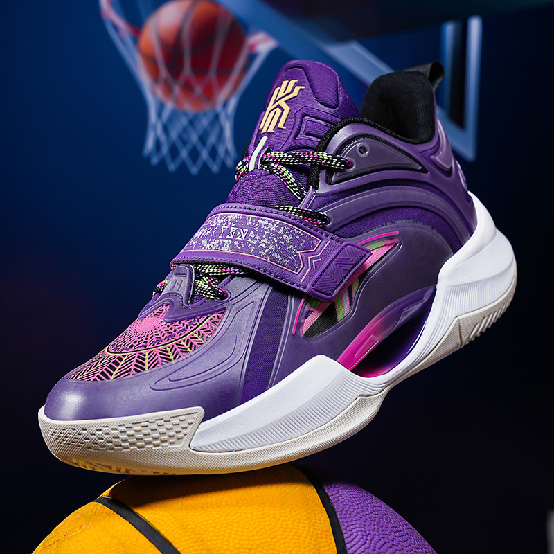 Fricción, sonido, resistencia al desgaste, antideslizante, alto rebote, zapatos de baloncesto de combate real, hombres y mujeres, estilo universitario de todo fósforo, zapatos deportivos de velcro casuales
