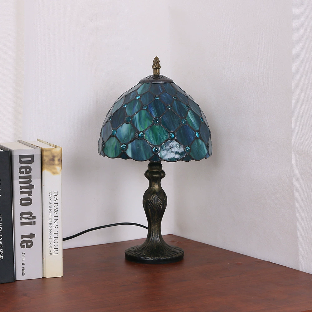 Country lantern for bed, beads handmade, creative coffee table lamp
