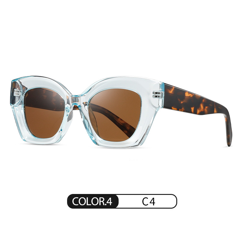 Gafas de sol de venta caliente transfronterizas europeas y americanas S26120 Gafas de sol de hoja polarizada de moda con marco cuadrado retro de alta calidad