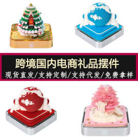 圣诞树树屋3D立体纸雕全景日历便签创意礼品节日礼物桌面带灯摆件