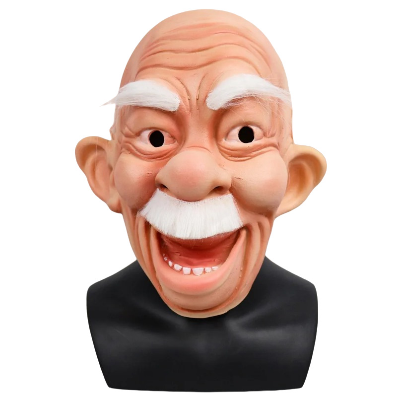 Halloween nueva máscara de cabeza de ancianos máscara de maquillaje de baile de ancianos máscara de látex