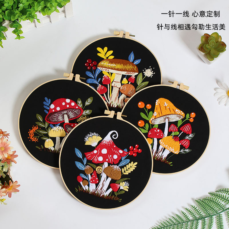 Nuevo original bordado hecho a mano DIY paquete de material seta bordado Caracol Flor de dibujos animados transfronteriza Inglés