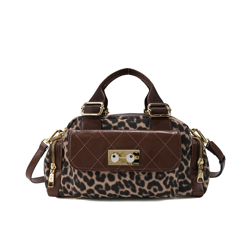 Otoño y invierno peluche bolsas de cremallera de mano casuales clásicas de contraste de alto nivel PU damas hombro único 2877 #