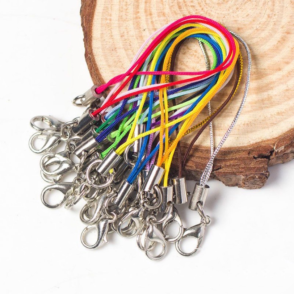 Creative DIY handmade jewelry accessories, lobster buckle phone strap, colorful jewelry keychains, factory direct wholesale.