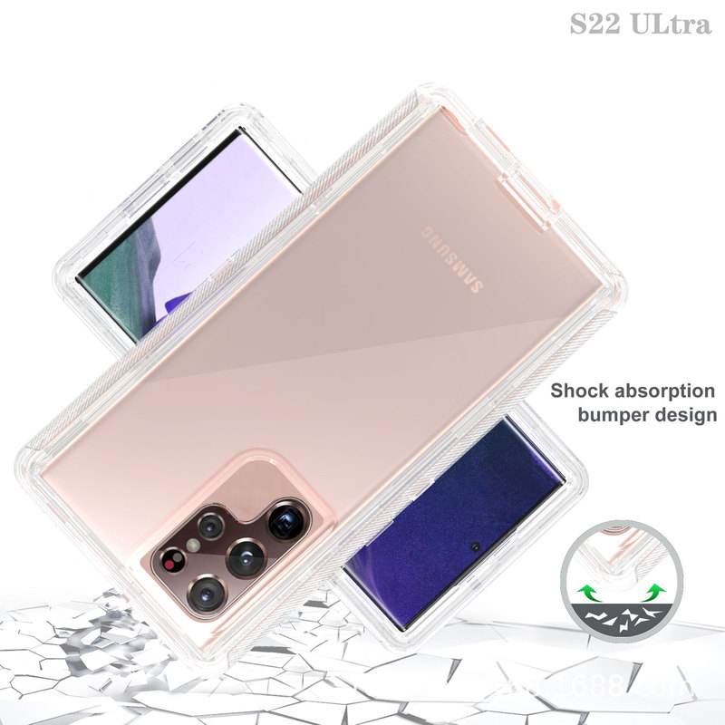 For Samsung S22ULTRA three-proof transparent robot phone case DEFENDER DEFENDER anti-fall protective cover