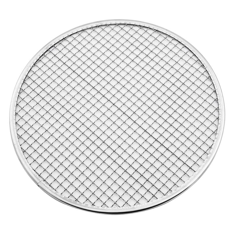 Оптовая Продажа с фабрики корейский круглый край-крытая одноразовая сетка для барбекю из нержавеющей стали сетка для барбекю Крест Сетка уголь огонь барбекю сетка