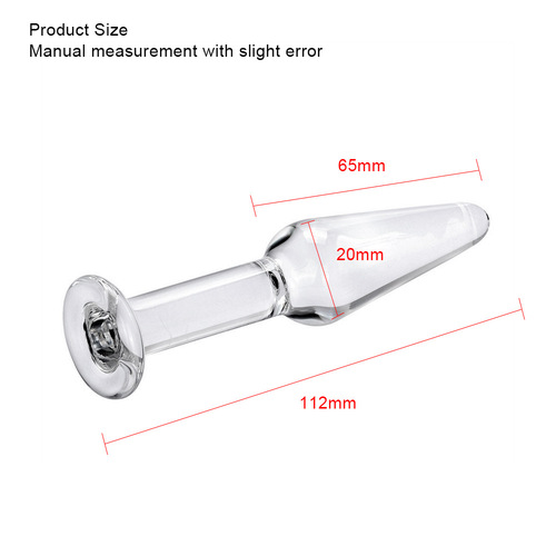 New small-sized glass anus plug, unique-shaped, outdoor BDSM sex toy, anal dilator, adult novelty, masturbation device