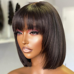高坪重ボブヒューマンHair Wigs欧米の本物の人が毛を出しています。