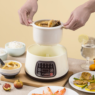 Japan Sansui Landscape Smart Electric Stew Pot Water-Separating Stew White Anti-Dry Boil Energy-Saving Household Rice Cooker