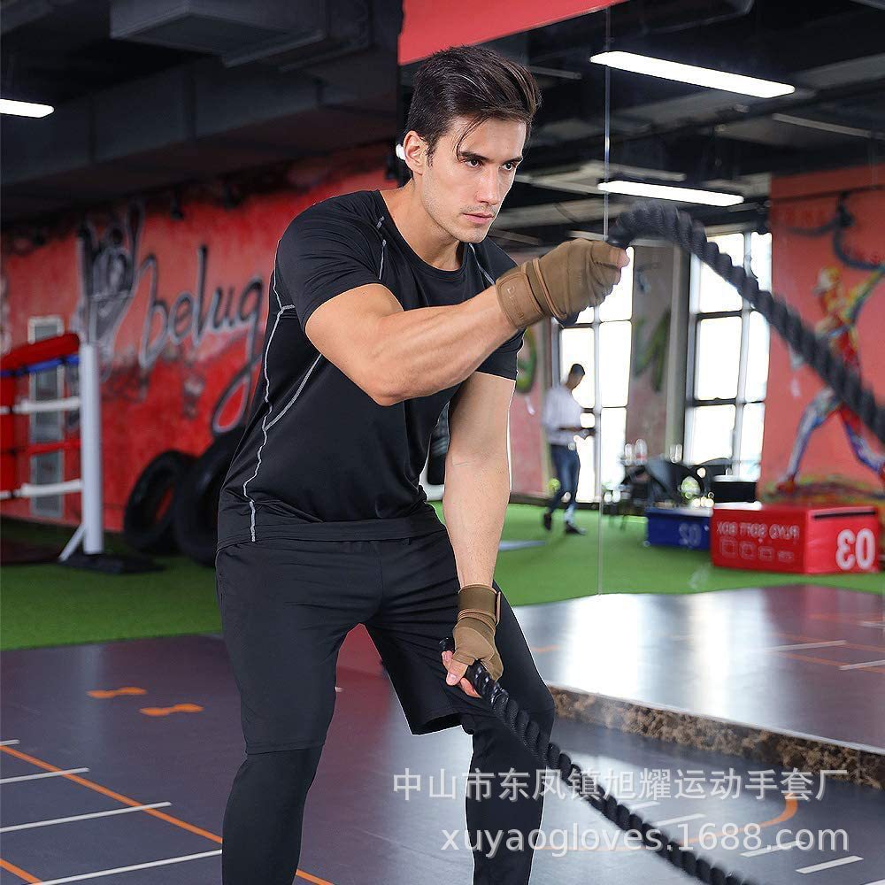 Fabricantes transfronterizos al por mayor de Amazon en stock DIBEAR verano al aire libre deportes de fitness pulsera antideslizante guantes de medio dedo