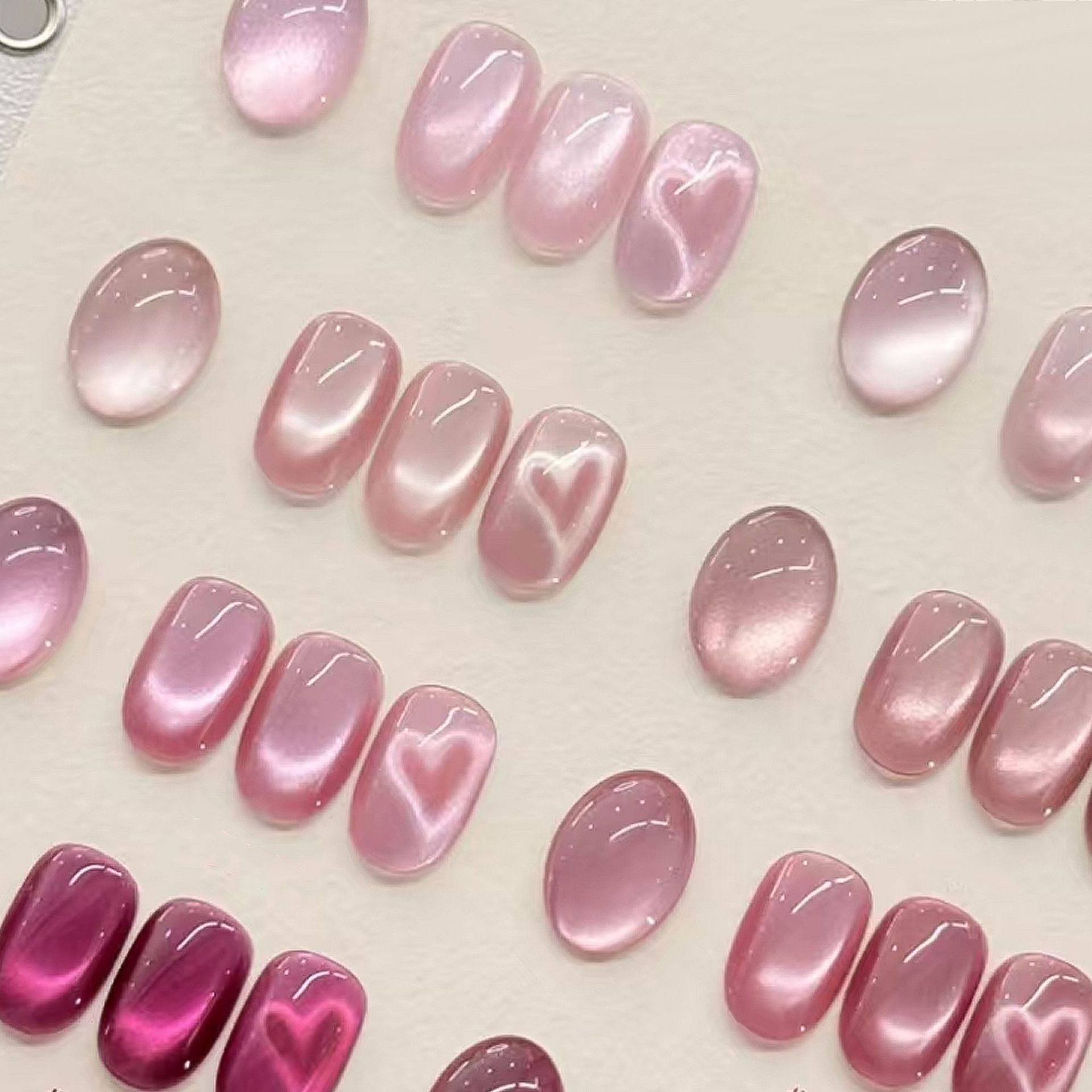 Arte de uñas explosivo en forma de Y amor ojo de gato imán alambre de hierro ojo de gato en forma de corazón herramienta de alambre de hierro de piedra de imán especial sin imán